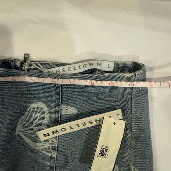 Tinseltown Light Blue Denim Jean mini skirt NWT - Picture 6 of 10